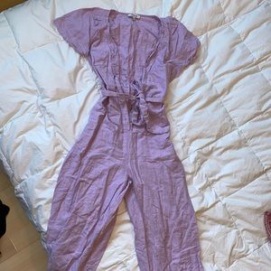 Madewell Size 2 lavender cotton jumpsuit